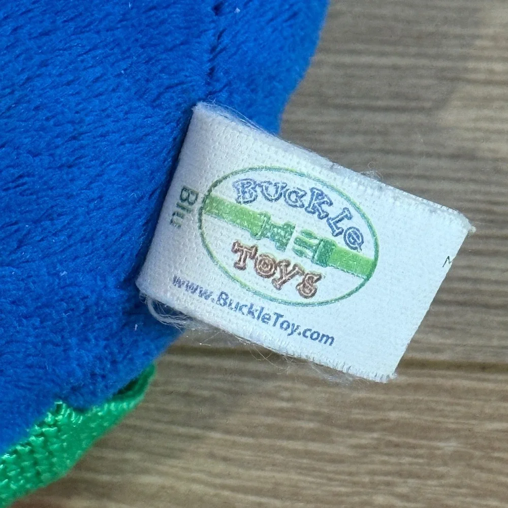 Buckle Toys Blu Whale Sensory Plush Toddler Learning Activity Toy